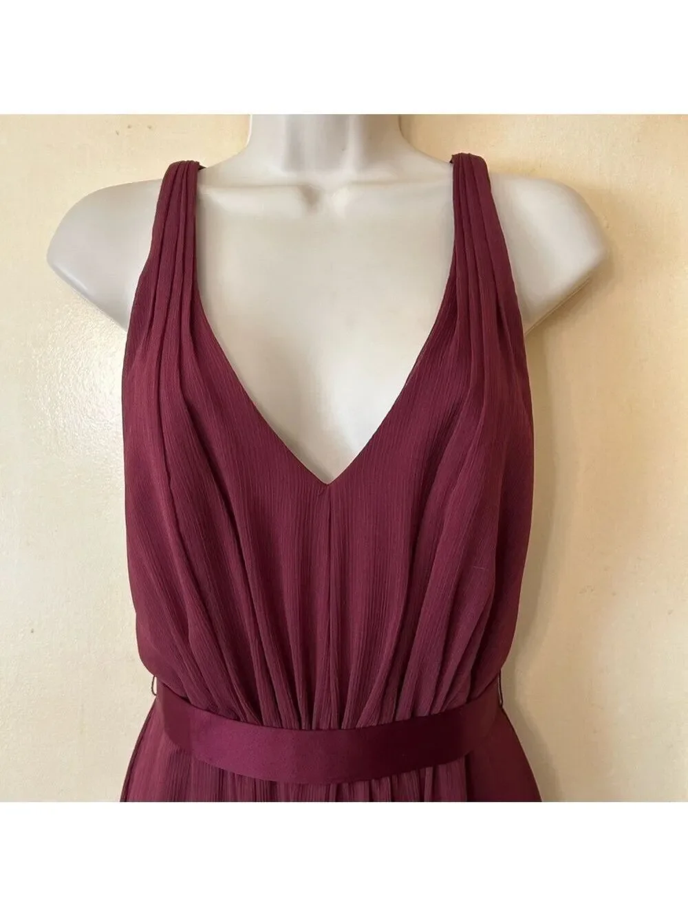Vera Wang Cranberry Maxi Dress size 4